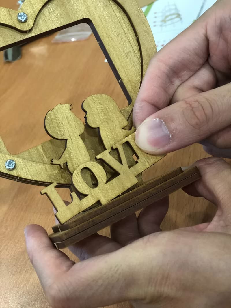 【手作DIY】有愛大聲說 七夕  心型相框情人節