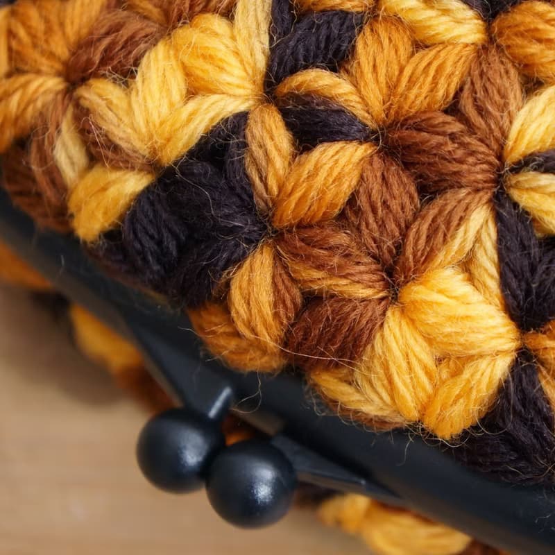 Ba-ba handmade Jasmine Stitch crochet Petit bag No.C1495