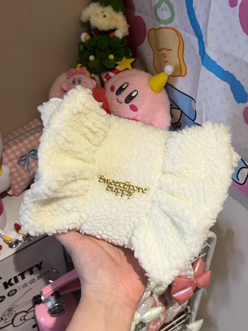 Sweetstore Supply原創忌廉羊羔蝴蝶結化妝包便攜收納包