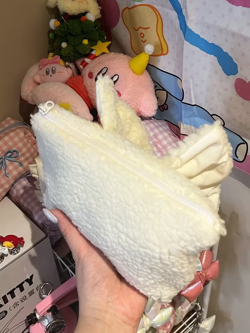 Sweetstore Supply原創忌廉羊羔蝴蝶結化妝包便攜收納包