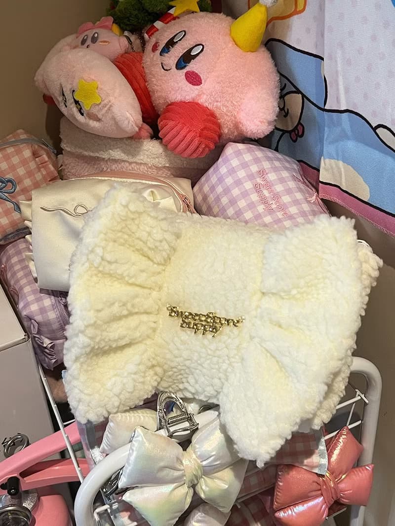 Sweetstore Supply原創忌廉羊羔蝴蝶結化妝包便攜收納包