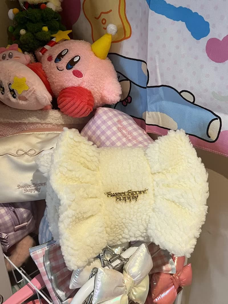 Sweetstore Supply原創忌廉羊羔蝴蝶結化妝包便攜收納包