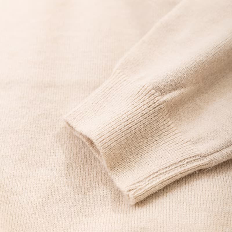 【Icare】燕麥色水鑽小立領毛衣(M-XL) | 女長袖上衣 女毛衣