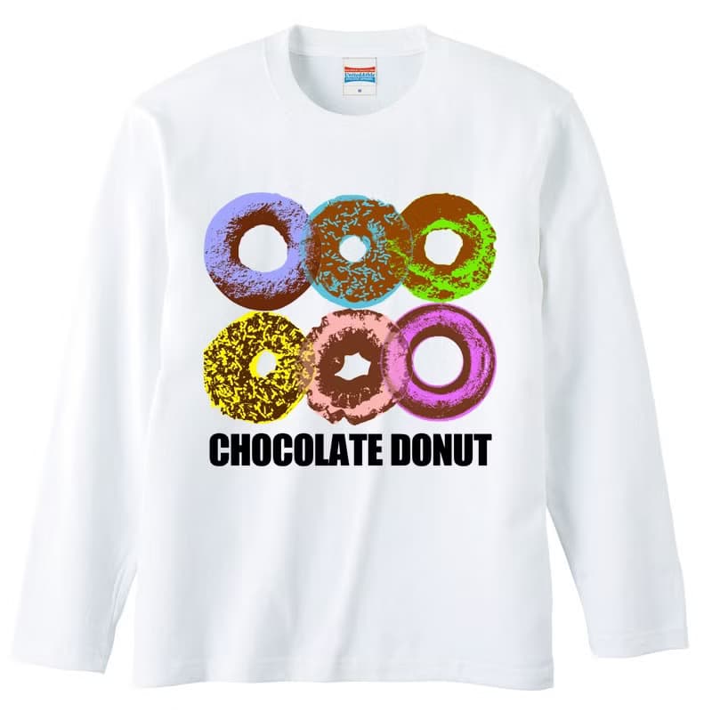 ロングスリーブTシャツ / Chocolate donuts