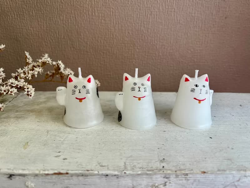 招き猫キャンドル
