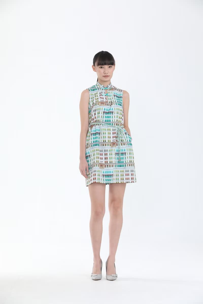 KASEY 舊禧街警察局印花東方連衣裙