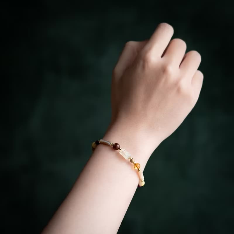 茶香之樂 // C1585黃水晶彩幽靈手鍊