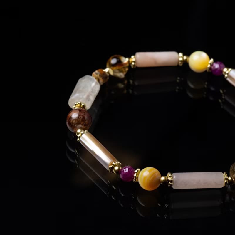 茶香之樂 // C1585黃水晶彩幽靈手鍊