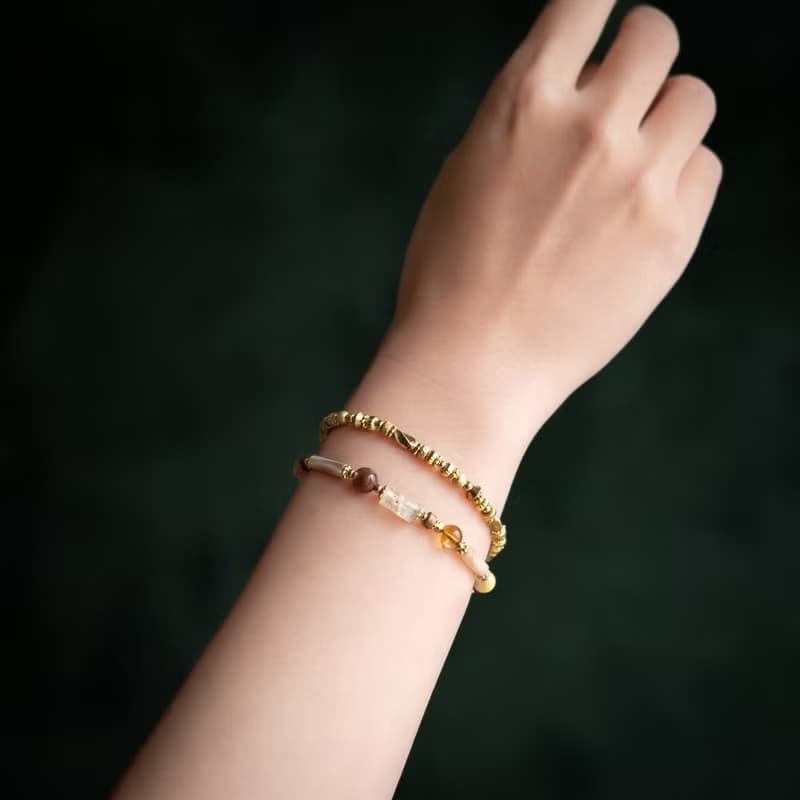 茶香之樂 // C1585黃水晶彩幽靈手鍊