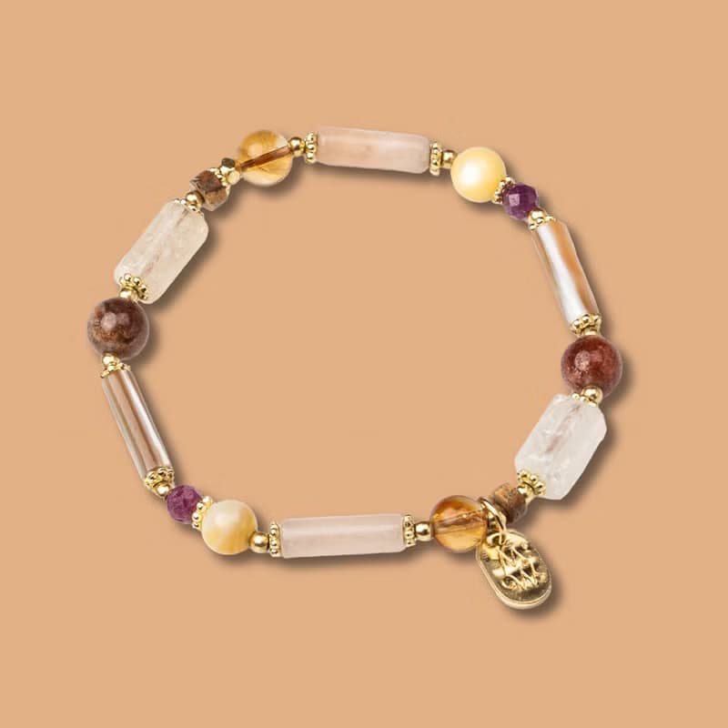 茶香之樂 // C1585黃水晶彩幽靈手鍊