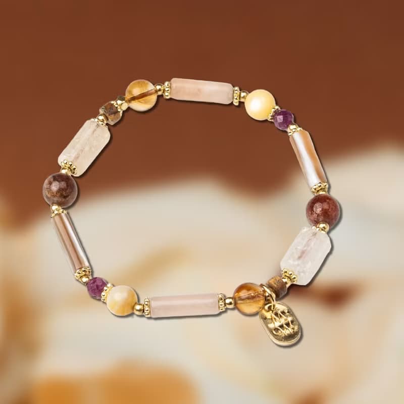 茶香之樂 // C1585黃水晶彩幽靈手鍊