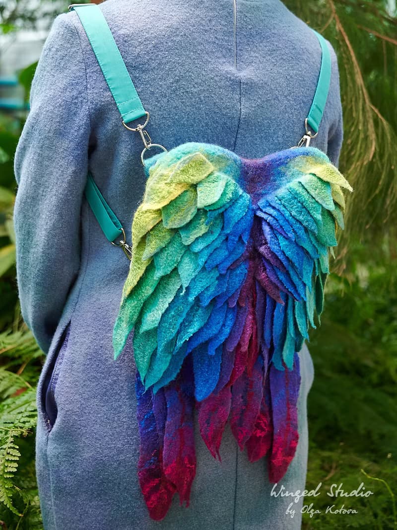 Small Winged Backpack-Bag, Bird of Paradise, available for purchase