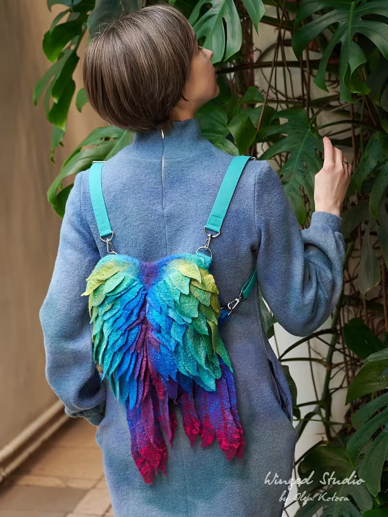 Small Winged Backpack-Bag, Bird of Paradise, available for purchase