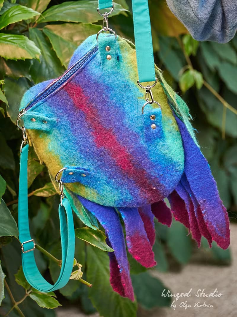 Small Winged Backpack-Bag, Bird of Paradise, available for purchase
