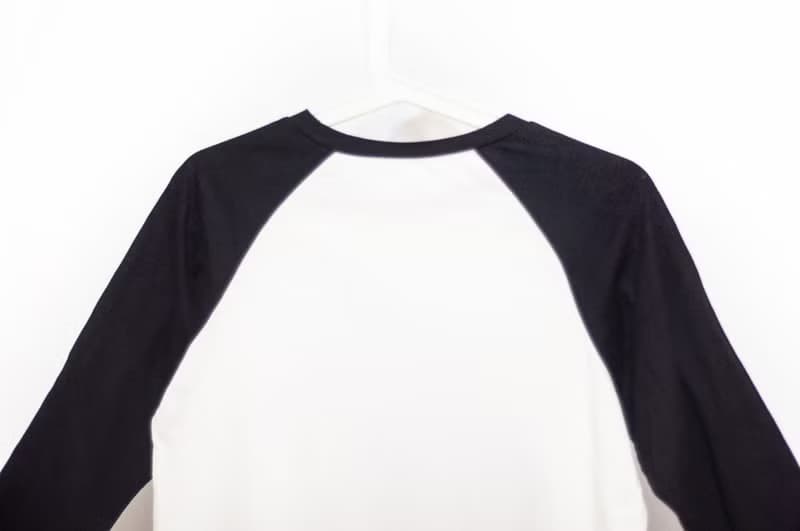 女裝純棉長袖棒球裝上衣 黑白撞色印花T-shirt 設計上衣-祕魯羊駝