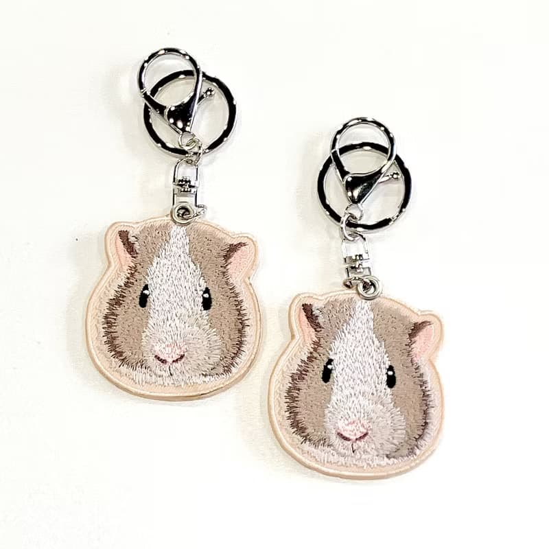 【毛小孩】兩入寵物刺繡鑰匙圈
