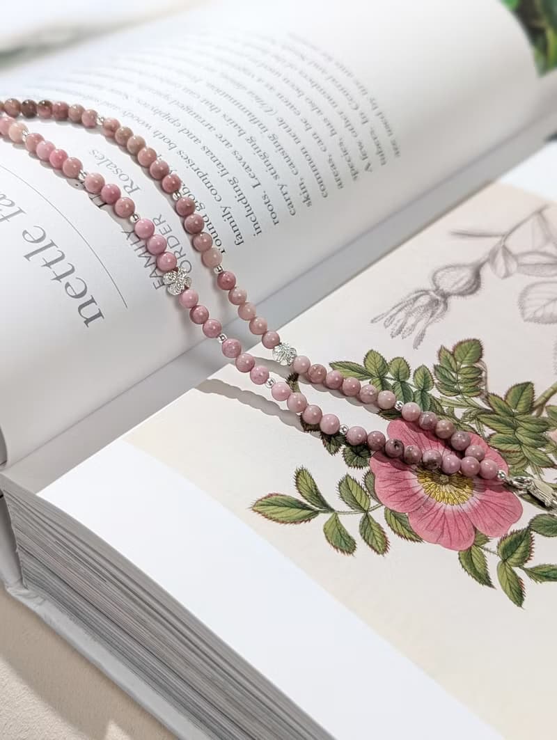 【玫瑰石手鍊 - 愛情與人緣】花語能量 台灣手作天然石