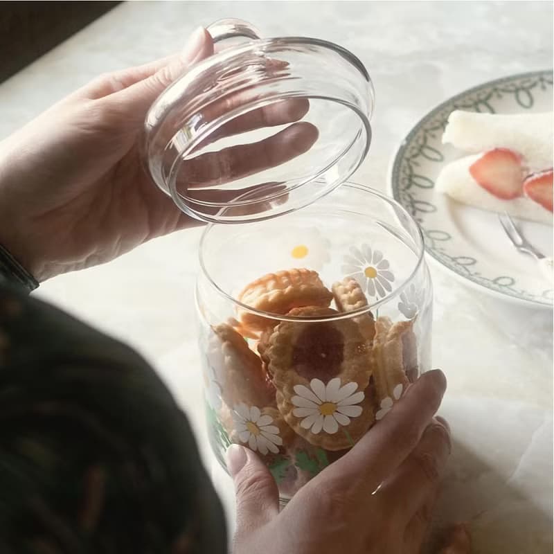 【兩件75折】日本ADERIA 昭和復古花朵玻璃罐360ml/680ml 共5款