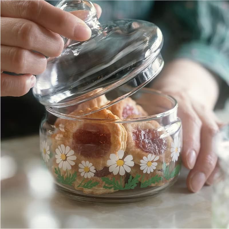 【兩件75折】日本ADERIA 昭和復古花朵玻璃罐360ml/680ml 共5款