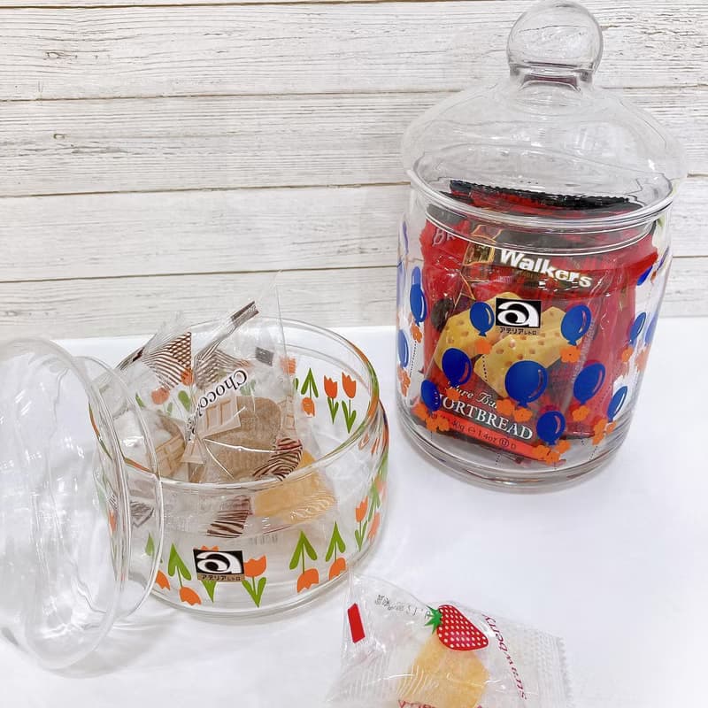 【兩件75折】日本ADERIA 昭和復古花朵玻璃罐360ml/680ml 共5款