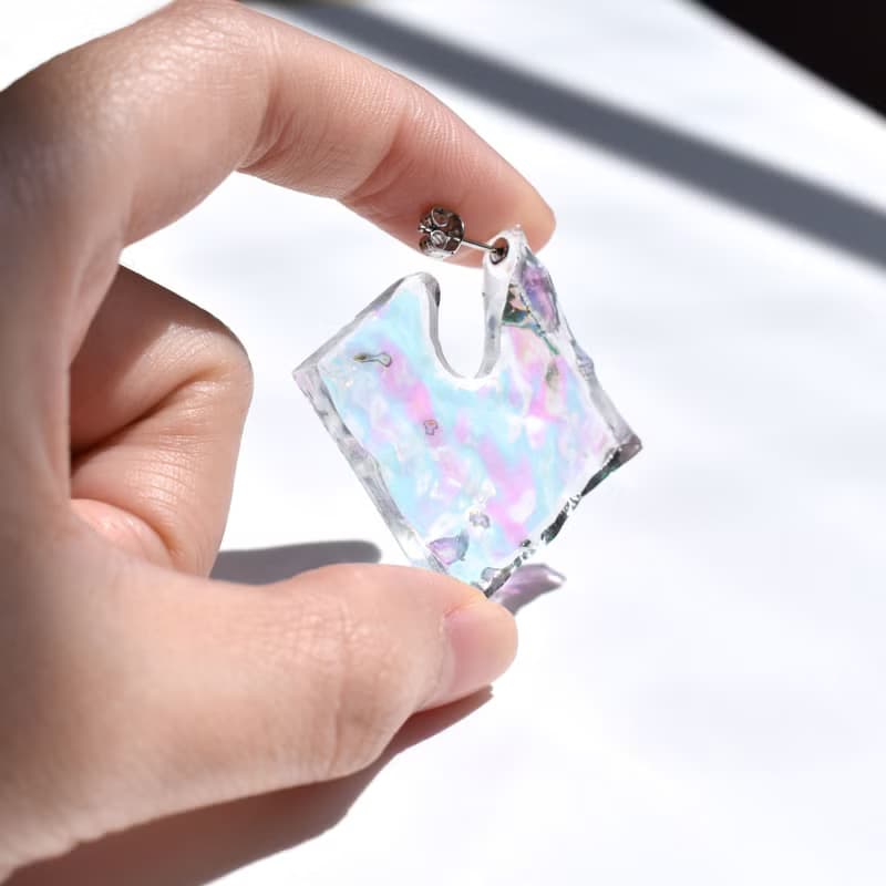 オーロラ水面ピアス/イヤリング