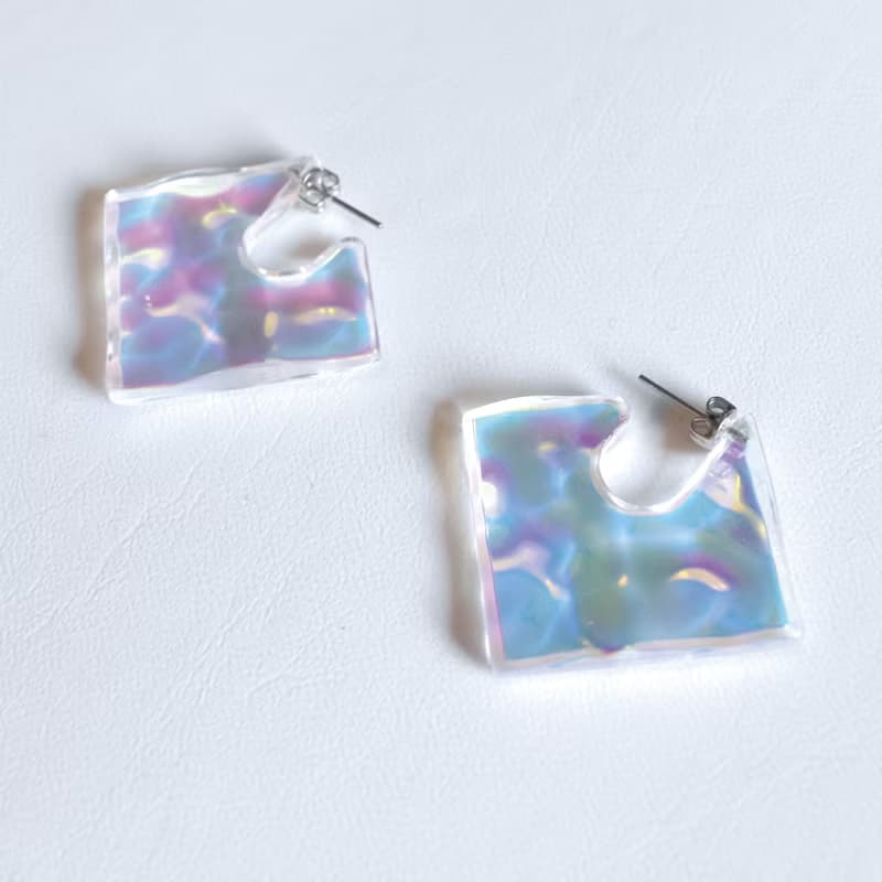オーロラ水面ピアス/イヤリング