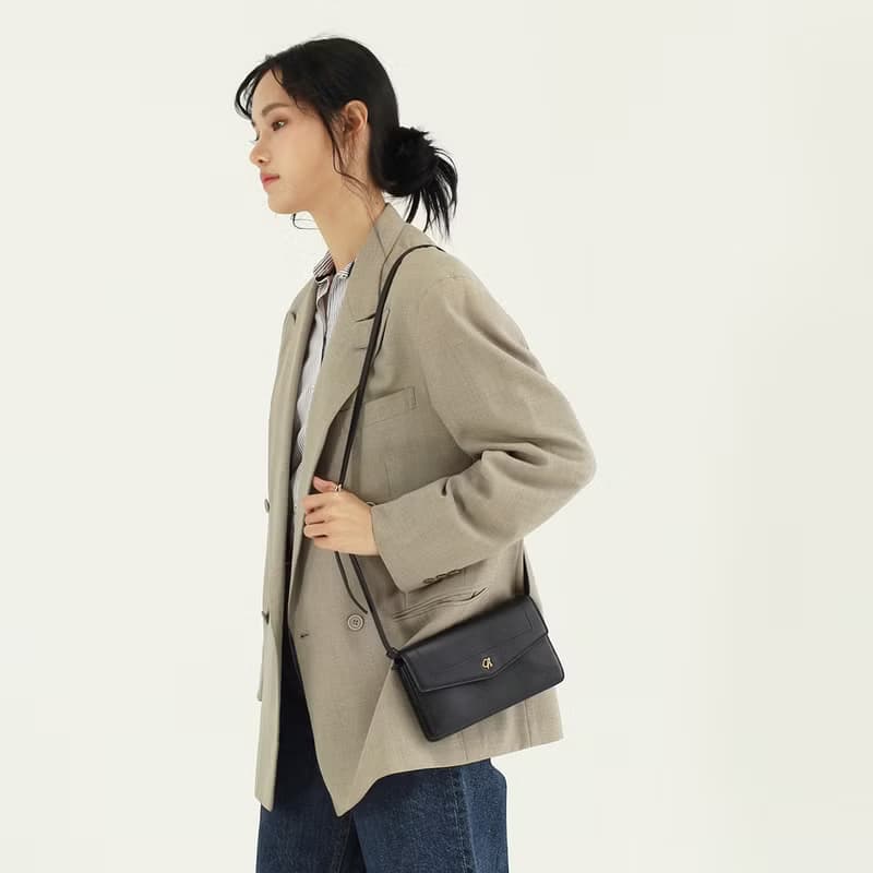 Irene (Black) :  Multi-function bag, clutch , long wallet, mini crossbody