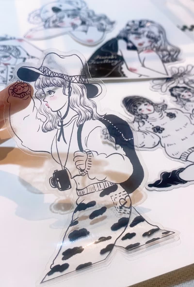 be you own girls 插畫透明貼紙 六張入