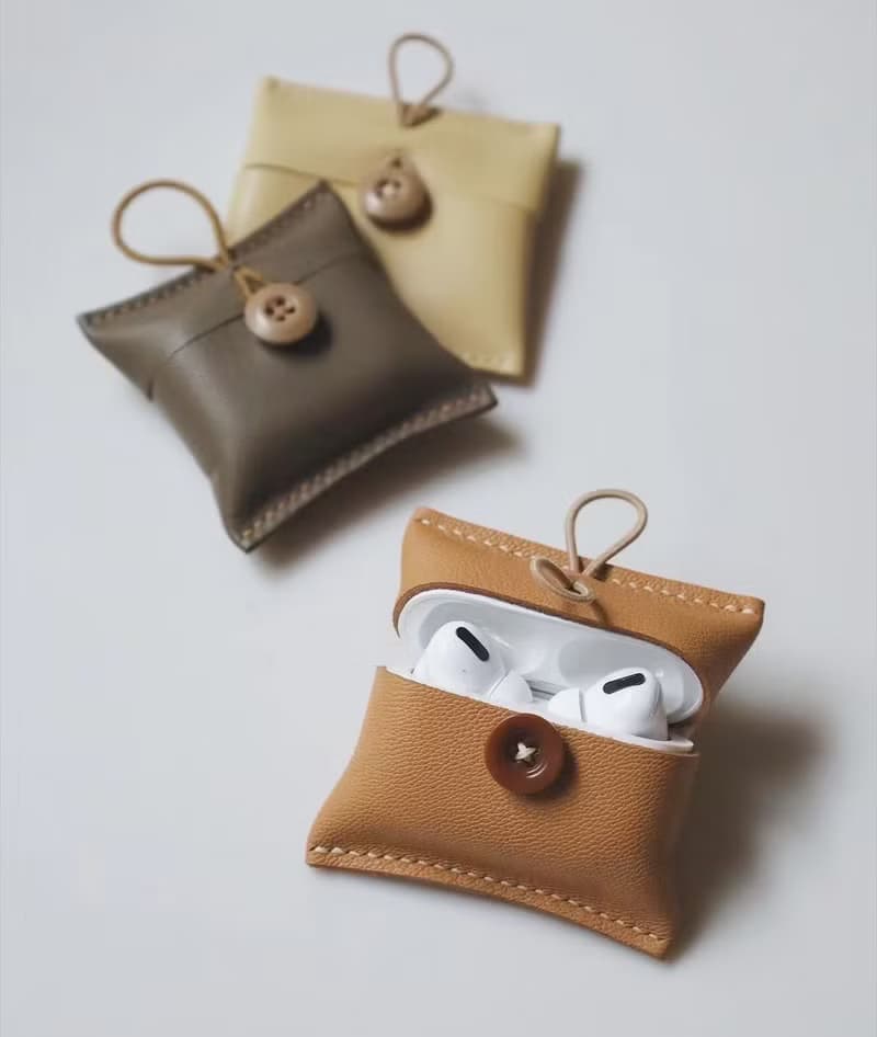 【溫暖抱枕】airpods pro保护套 山羊皮苹果耳机保护套