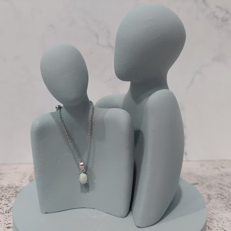 天然彩蛋白石項鍊