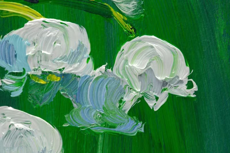 Lily of the Valley Painting Floral Original Art White Flowers Wall Art May Lily