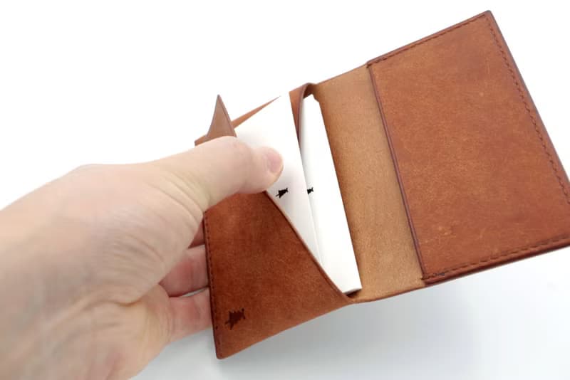 【受注生産】名刺入れ イタリアンレザー　チョコ　ORIGIN series