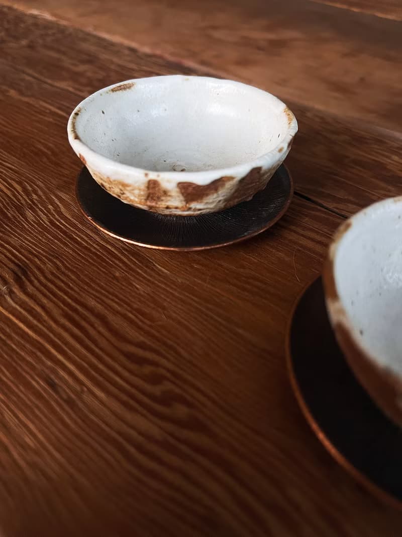 流白 茶杯 兩入 | 陶器皿