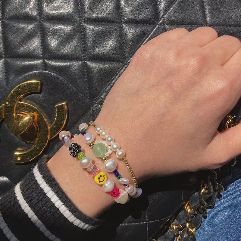 【熱賣】笑臉 水晶 玻璃 串珠珍珠手鍊 | Y2K 千禧潮流復刻風格