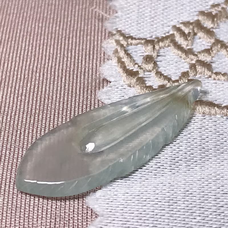 冰種翡翠羽毛 | 天然緬甸A貨翡翠 | 送禮
