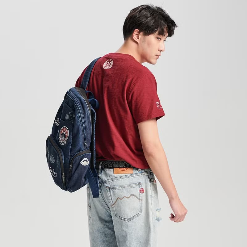 江戶勝 日系 男裝 招財貓短袖T恤(暗桔色) #上衣