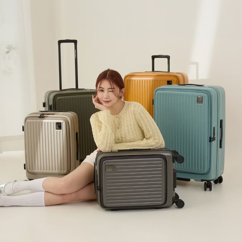 【金安德森】28吋 Traveler 前開式頂規Hinomoto靜音輪行李箱