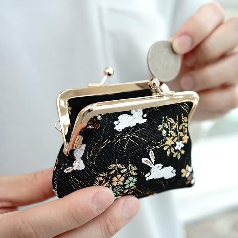 西陣織|金襴錦織小口金包|零錢包|共兩色