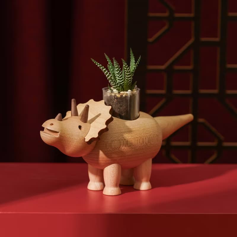 【祝福 龍總來 恐龍盆栽】雷龍 三角龍 暴龍 | 無植物須加購