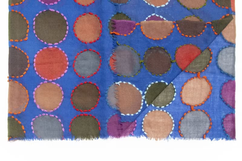 喀什米爾Cashmere/水煮羊毛披肩/針織圍巾/刺繡圍巾/羊絨披巾-圓