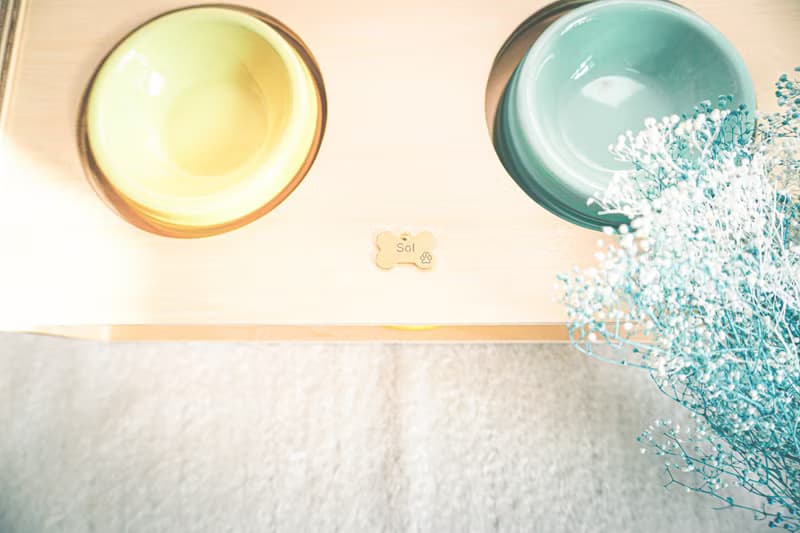 北欧風フードボウル　角度調整可能　フードスタンド　食器スタンド　小型犬　中型犬　ネコ　木製　ナチュラル　オーダー可能