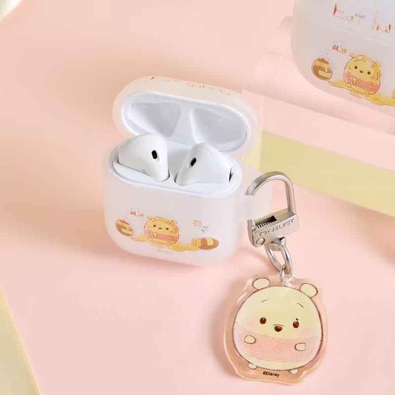 Disney Ufufy-愛蜂蜜的小熊維尼強悍防摔AirPods保護套(附吊飾)
