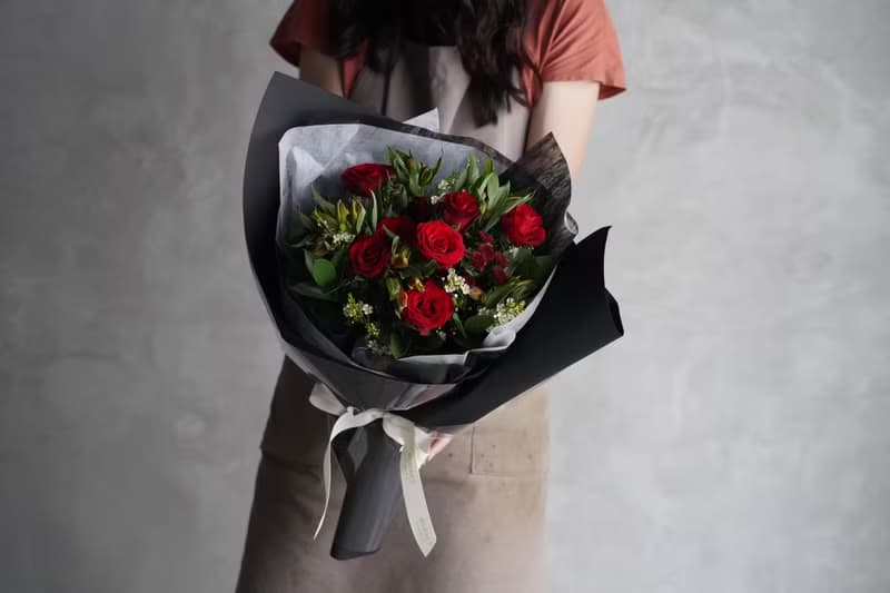 熾熱愛戀紅玫瑰花束_鮮花