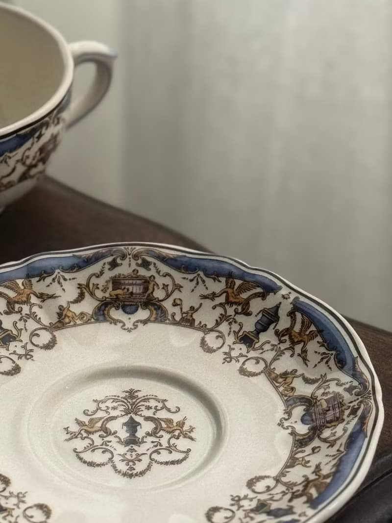 40133 法國 GIEN Dionysos pattern 茶杯與茶碟組