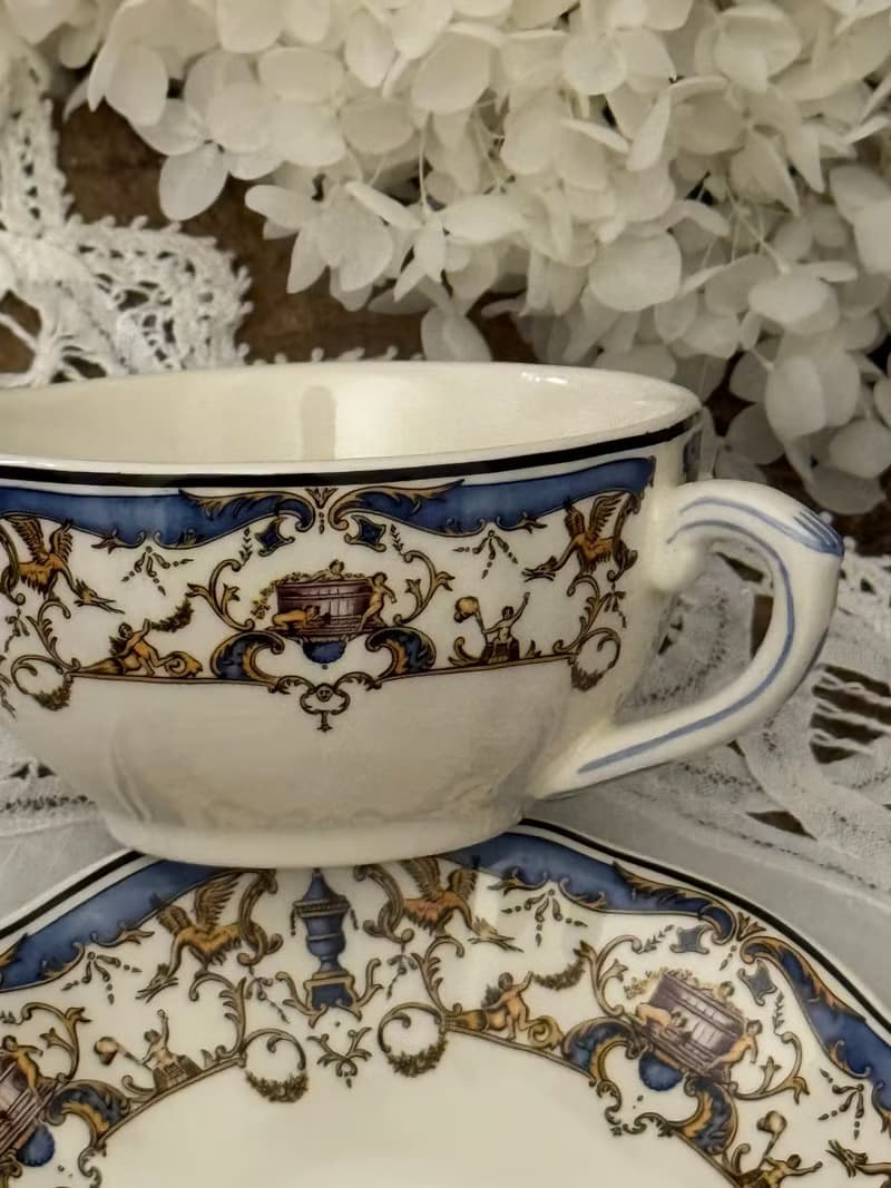 40133 法國 GIEN Dionysos pattern 茶杯與茶碟組