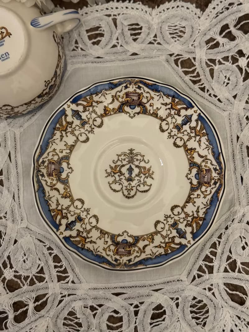 40133 法國 GIEN Dionysos pattern 茶杯與茶碟組