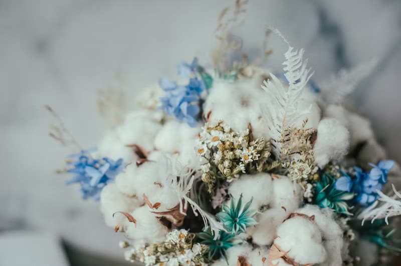 Fleurir朵朵時光 雪之奏鳴曲 新娘捧花婚紗 不凋花永生花乾燥花束