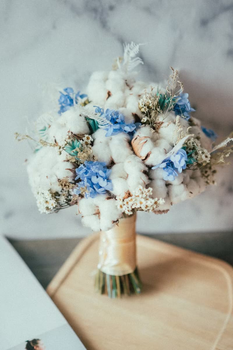 Fleurir朵朵時光 雪之奏鳴曲 新娘捧花婚紗 不凋花永生花乾燥花束