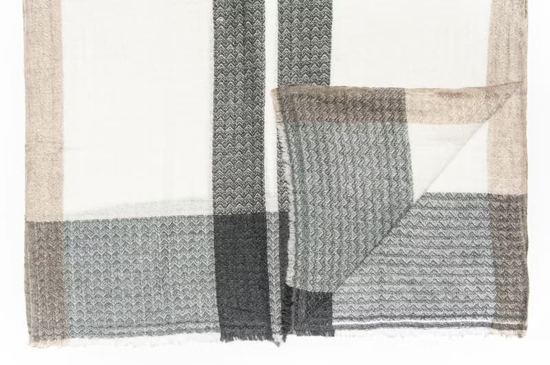 喀什米爾Cashmere 針織圍巾 純羊毛圍巾 手織圍巾 編織圍巾-撞色