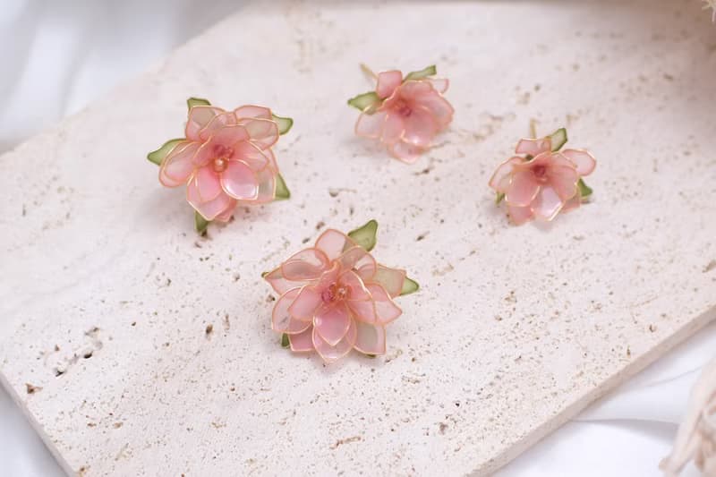 桃花 / 桃桃喜 / 桃花耳環 (小)  ‧ 現貨